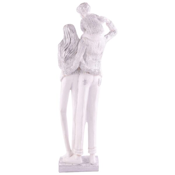 MOTHER and Father with Child complete faimily Love golden white Statue showpiece for Home Decor and Gifting - Image 4