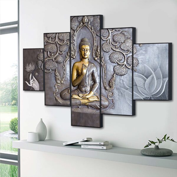 Set Of Five Framed Digital Wall Painting - Image 2