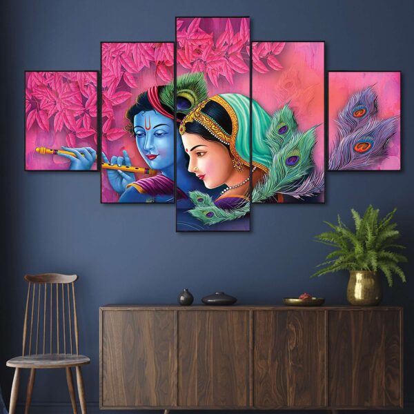 Set Of Five Framed Digital Wall Painting