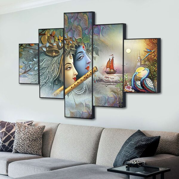 Set Of Five Framed Digital Wall Painting - Image 4