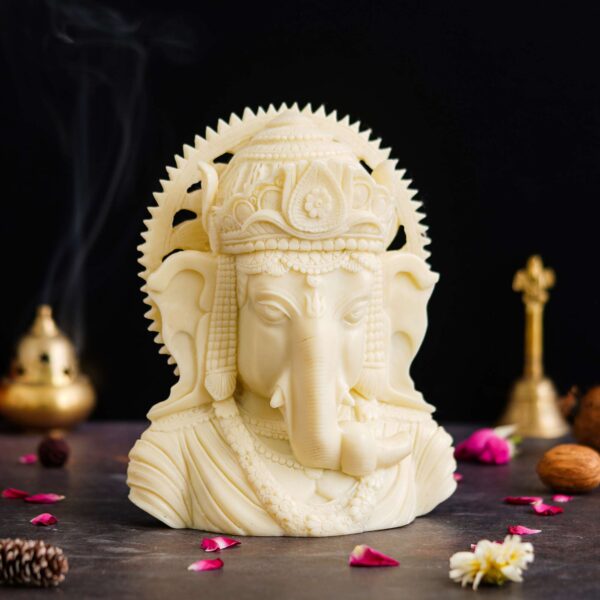 Marble Ganesh ji Statue Idol Murti for Home Decor Office Desk? for HomeDecor Decoration Gifting -2 - Image 4