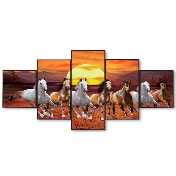 Set Of Five Framed Digital Wall Painting - Image 4