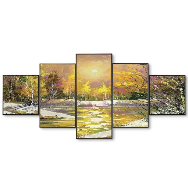 Set Of Five Framed Digital Wall Painting - Image 2