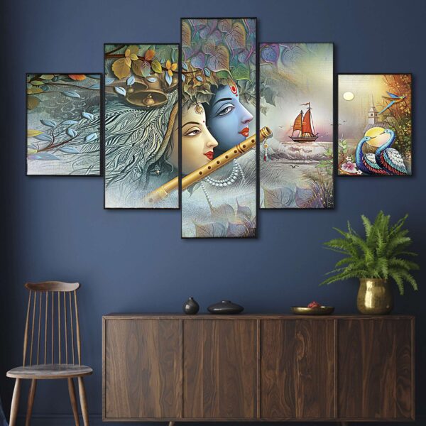 Set Of Five Framed Digital Wall Painting