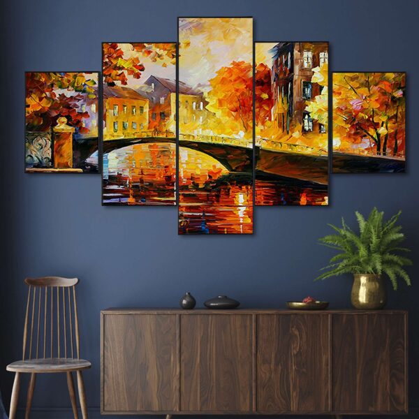 Set Of Five Framed Digital Wall Painting