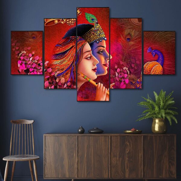 Set Of Five Framed Digital Wall Painting